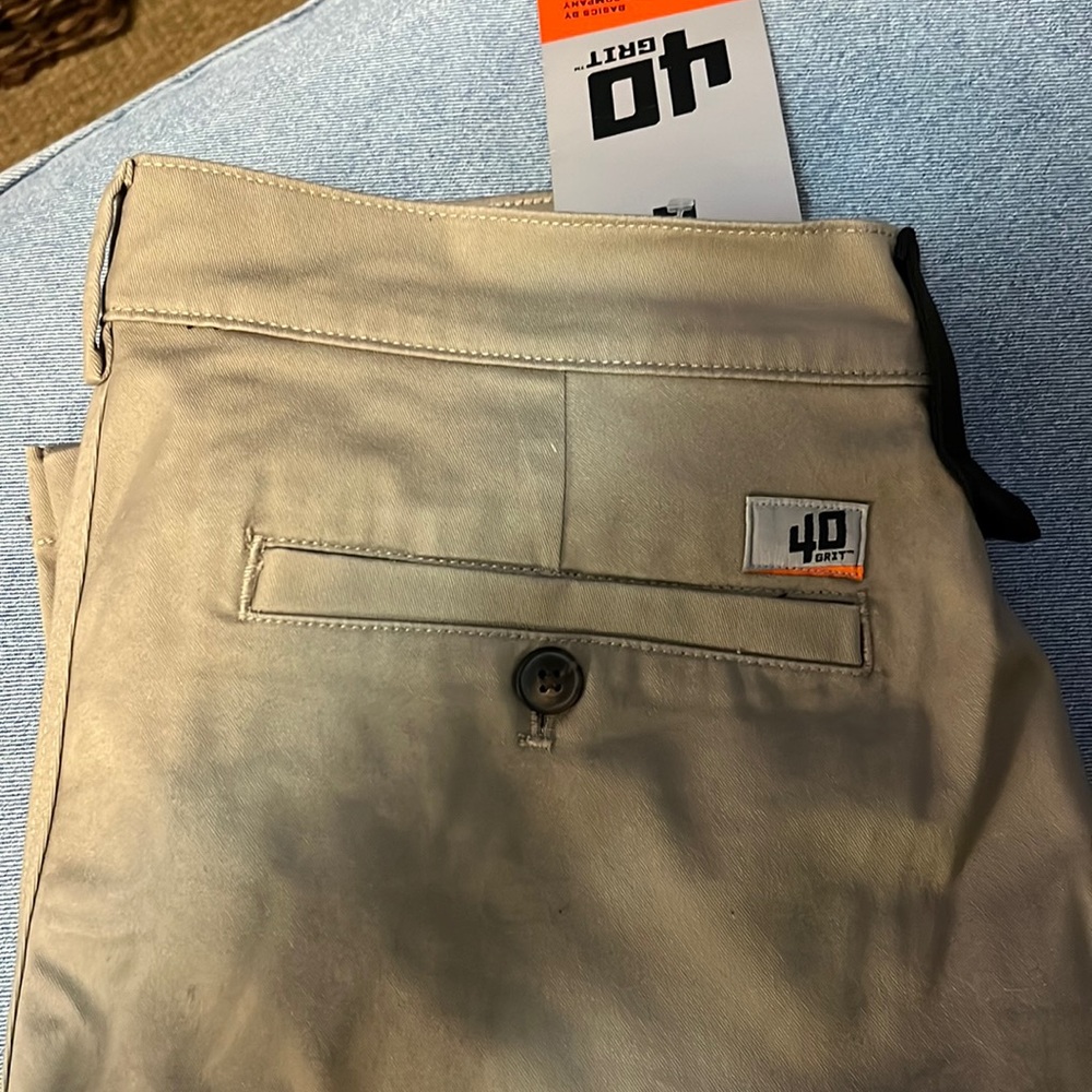 - Duluth 40 grit men’s flex twill standard fit khaki pants